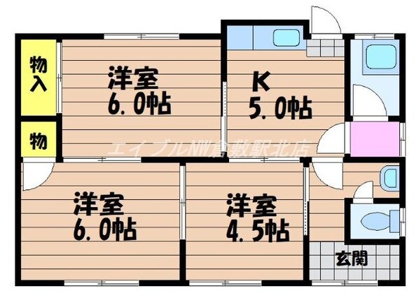 中島塩津様借家の物件間取画像